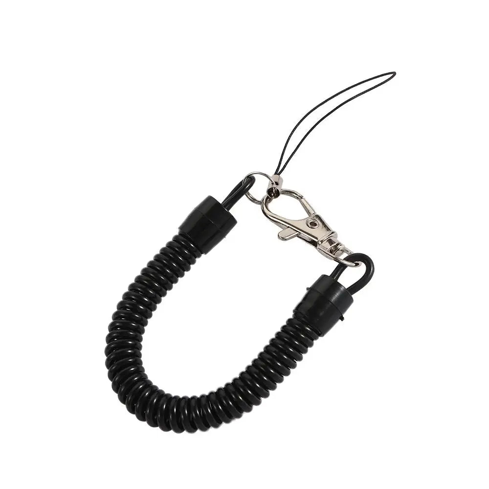 Black Spiral Phone Strap Lanyard
