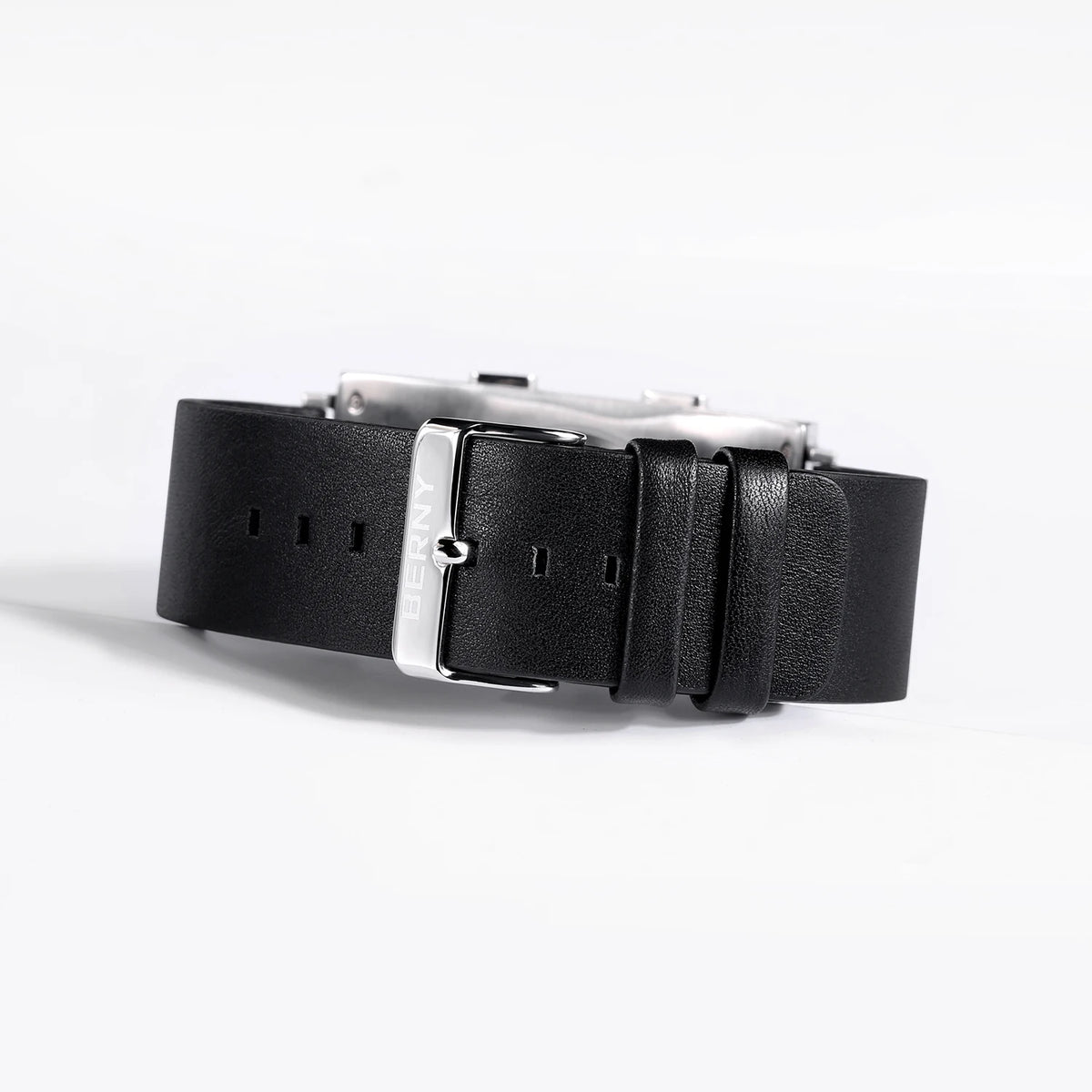 E002 E-Paper Digital Watch with Leather Strap