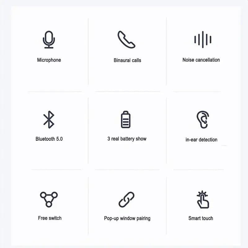 TWS Bluetooth Earphone Air Pro Wireless Earphone Sound Noise Cancelling Bluetooth Earbuds Touch Control Headphones