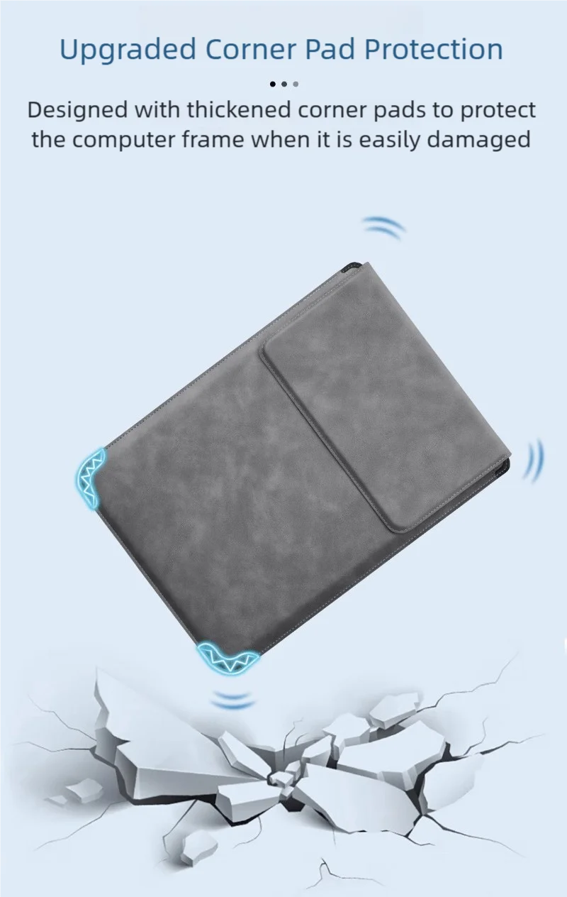 PU Laptop Sleeve with Size and Set Options
