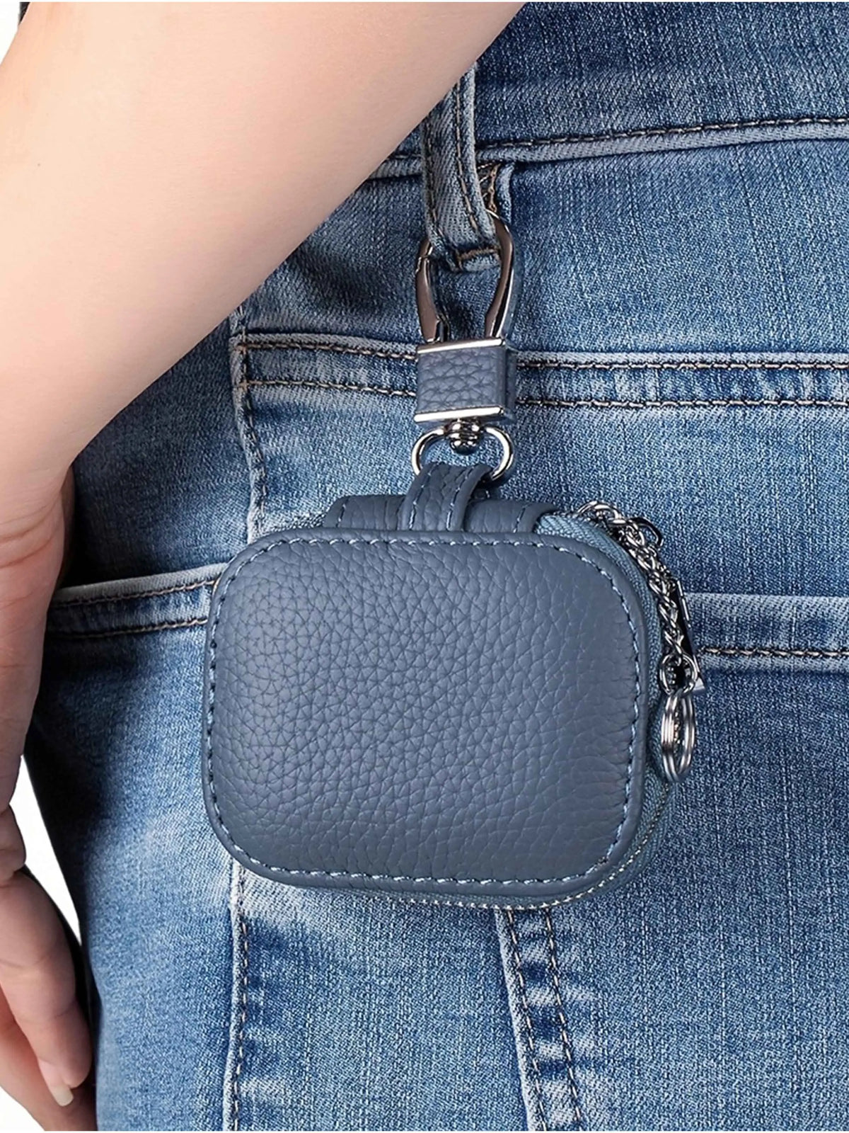Compact Earbud Carrying Case with Keychain