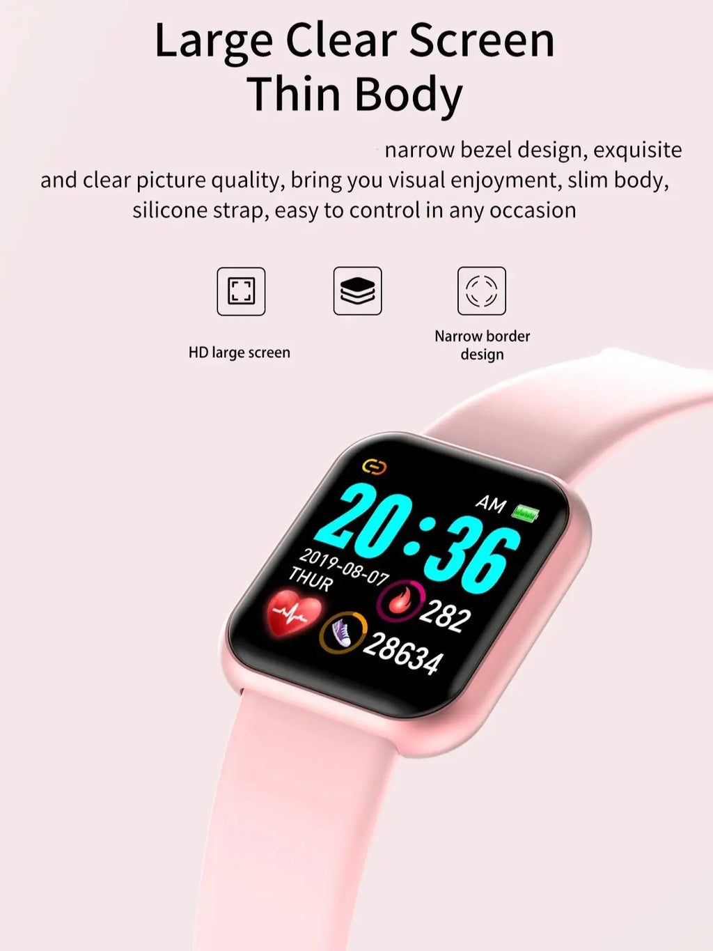 Bluetooth Smartwatch with Silicone Band