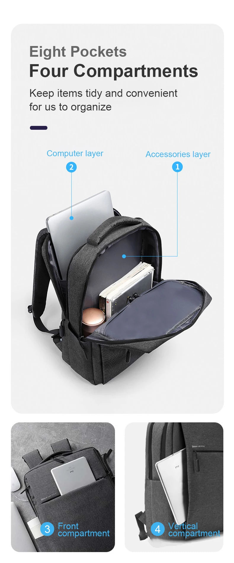 Laptop Backpack in 15.6-Inch and 17.3-Inch Options