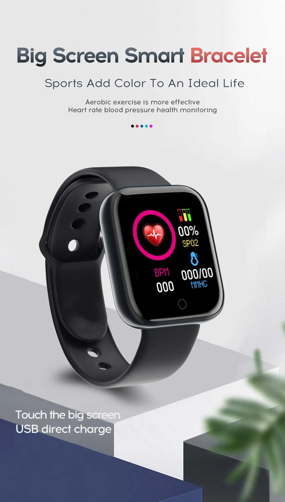 Bluetooth Smartwatch with Silicone Band