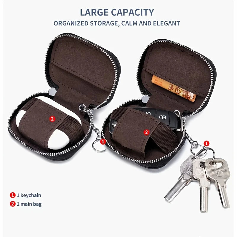 Compact Earbud Carrying Case with Keychain