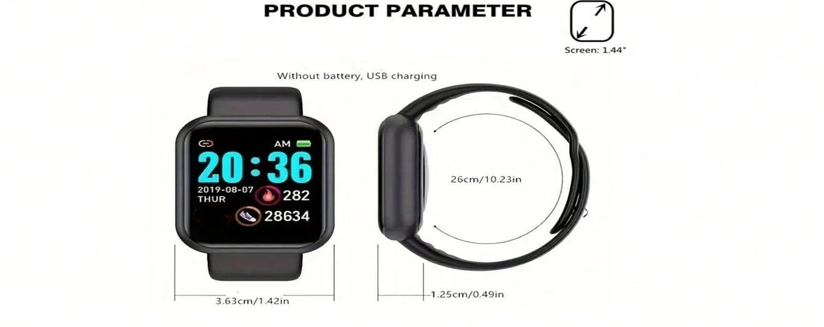 Bluetooth Smartwatch with Silicone Band