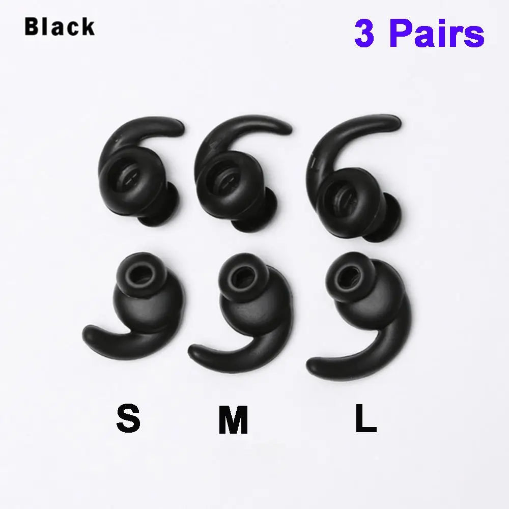 Silicone Earbud Ear Hooks, 3 Pairs