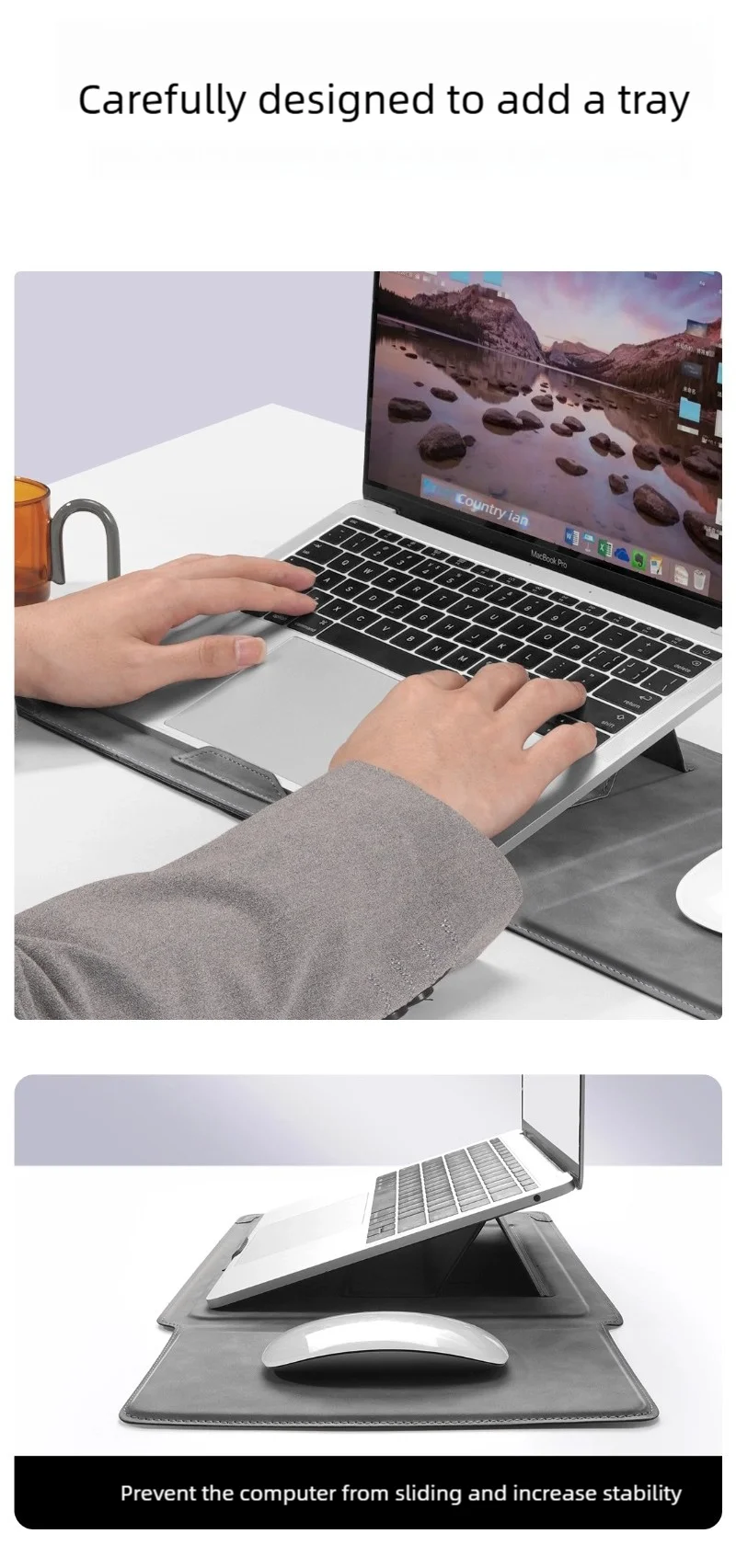 PU Laptop Sleeve with Size and Set Options