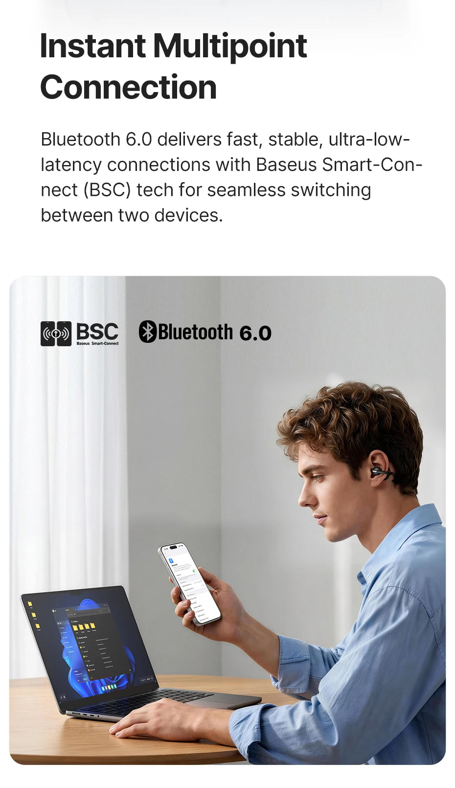 Baseus Bowie MC2 Air Open-Ear Clip Earbuds