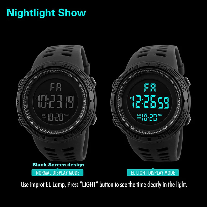 YIKAZE Digital Sport Watch with Backlight