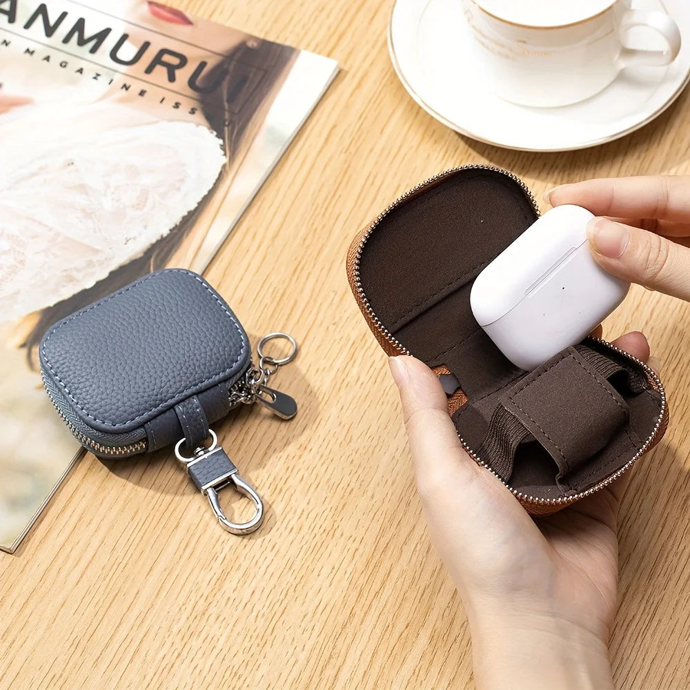 Compact Earbud Carrying Case with Keychain