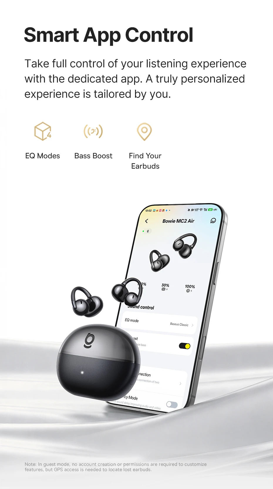 Baseus Bowie MC2 Air Open-Ear Clip Earbuds