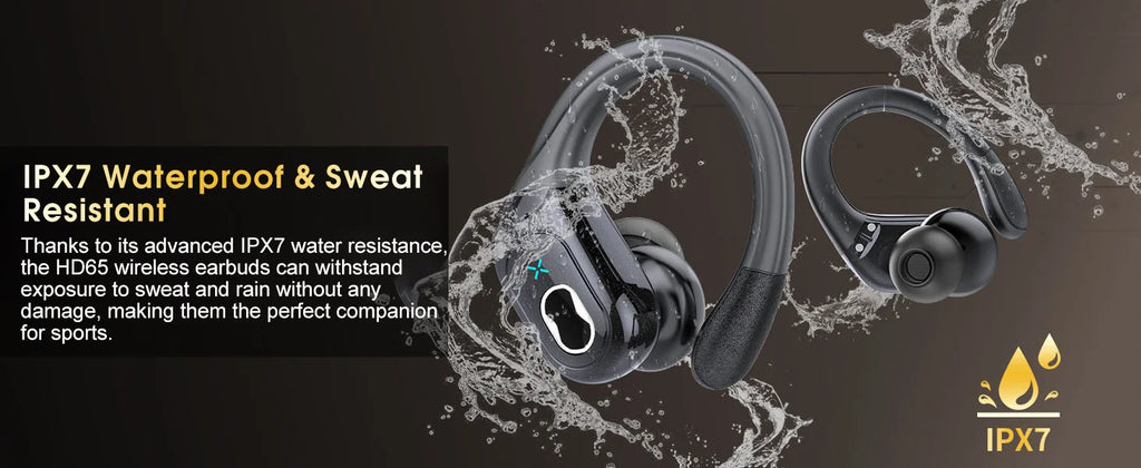 GDLYL Wireless Sports Earbuds with Ear Hooks