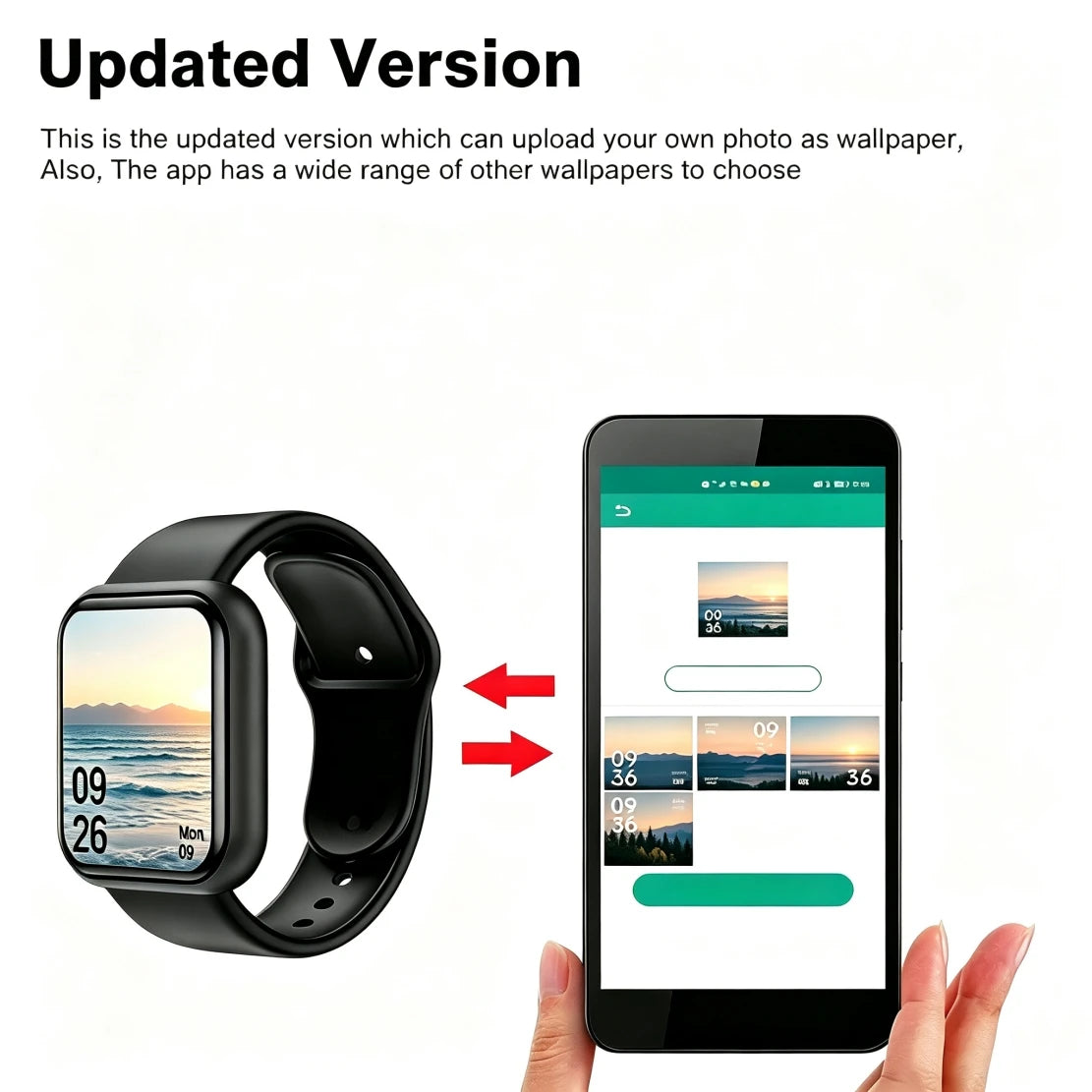 Bluetooth Smartwatch with Silicone Band