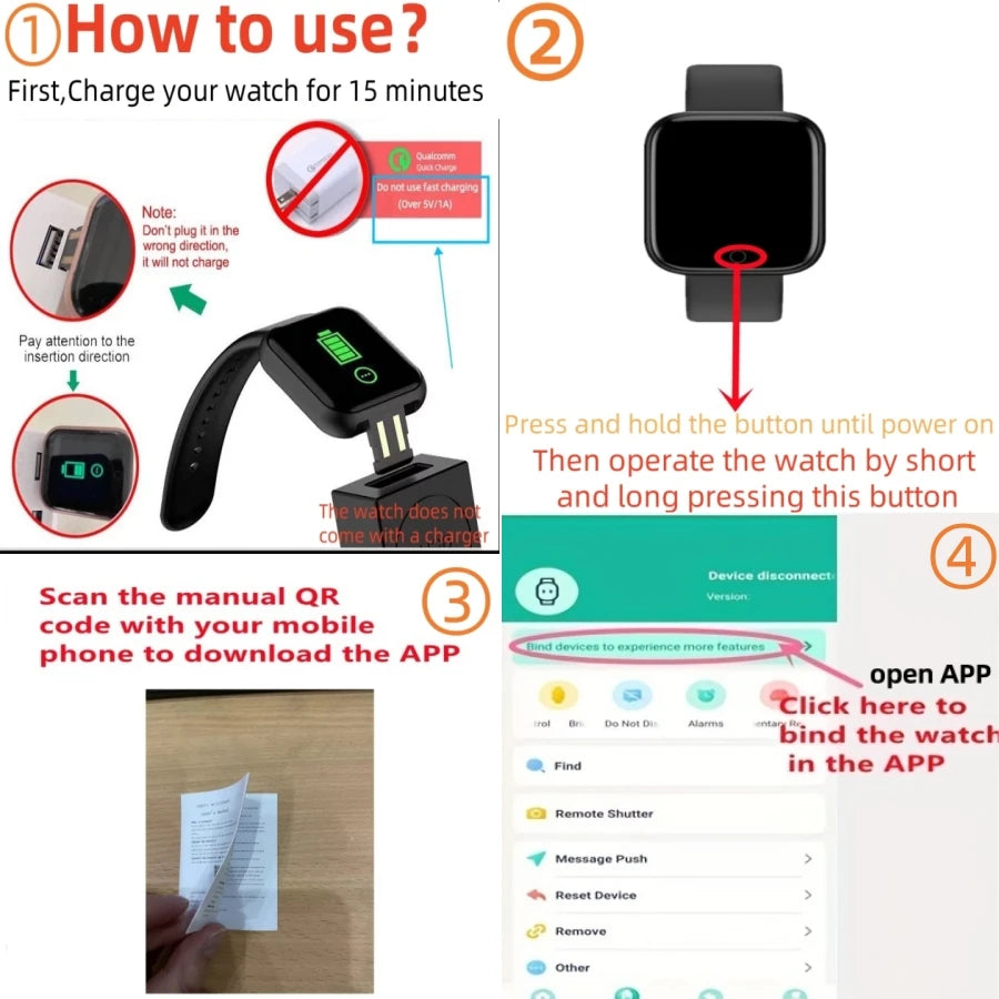 Y68 and 116Plus Smartwatch Options