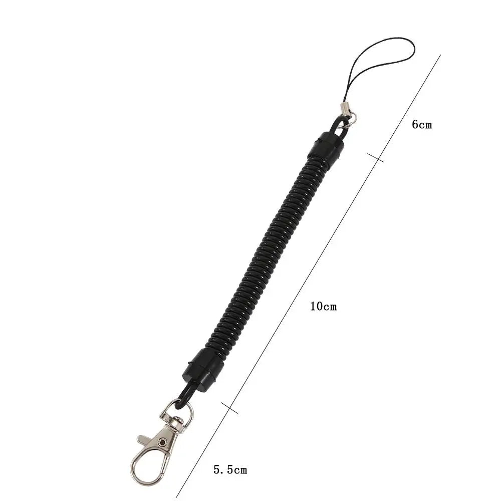 Black Spiral Phone Strap Lanyard