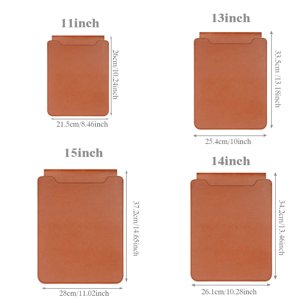 PU Laptop Sleeve in Three Size Ranges