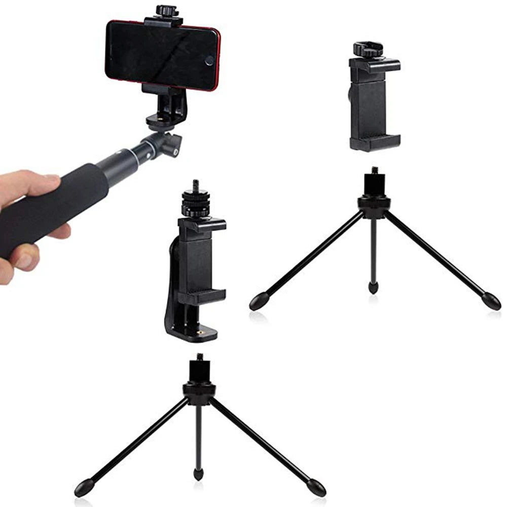 Portable Phone Tripod Clip Mount