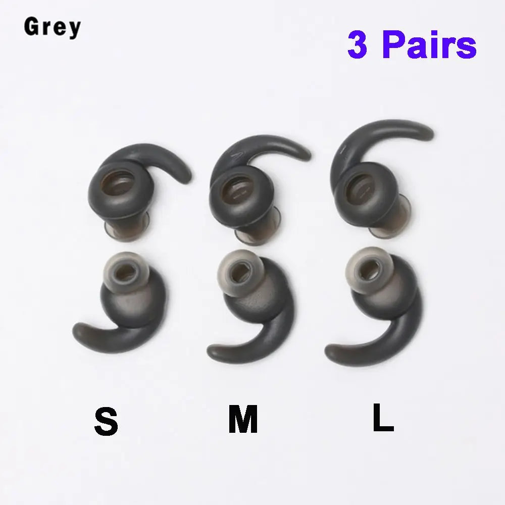 Silicone Earbud Ear Hooks, 3 Pairs
