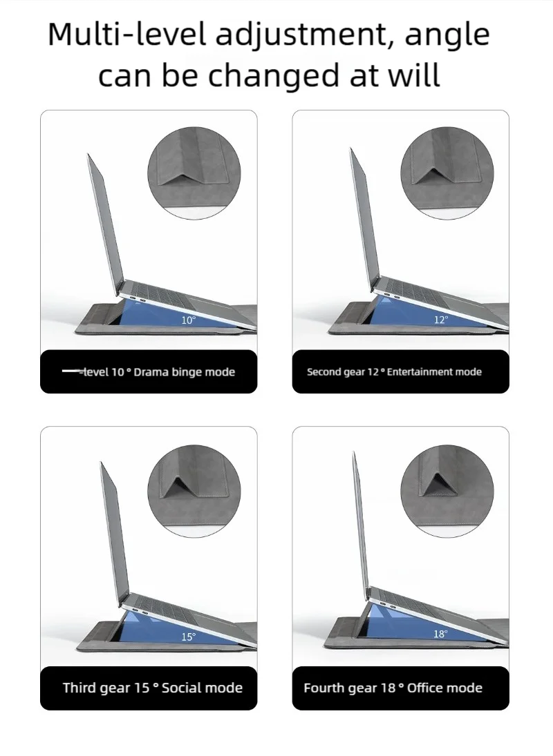 PU Laptop Sleeve with Size and Set Options
