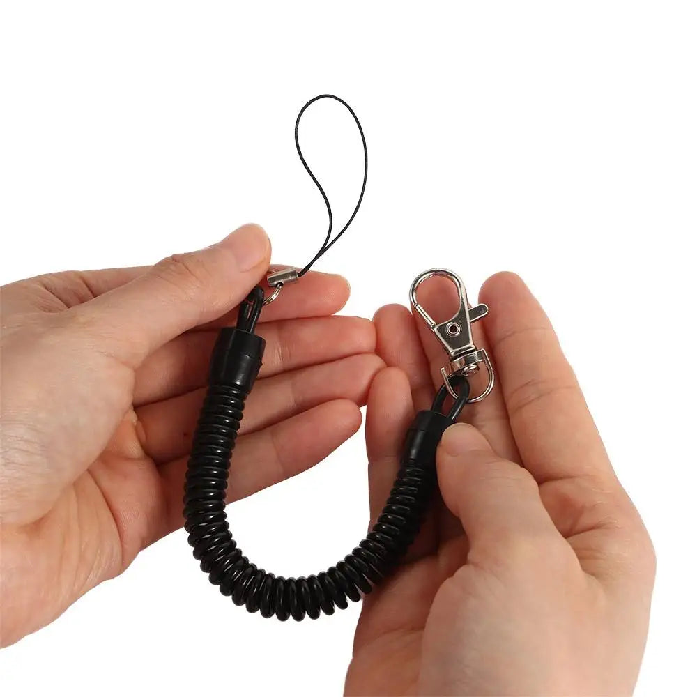 Black Spiral Phone Strap Lanyard