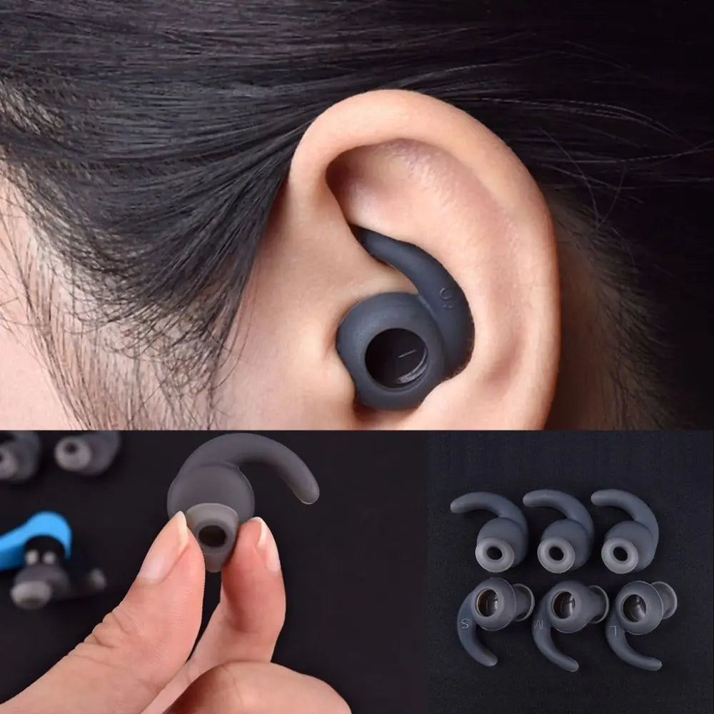 Silicone Earbud Ear Hooks, 3 Pairs